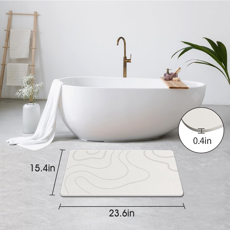 Tapis de bain en pierre Diatomaceous