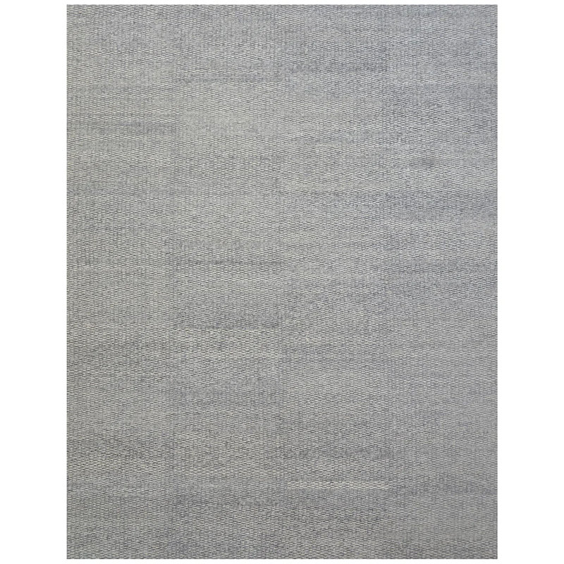 Tapis gris en laine noué à la main, Rectangle de 2 pi x 3 pi