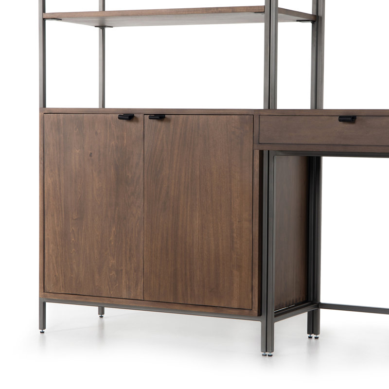 Trey Modular Bookcase Wall Desk, Auburn