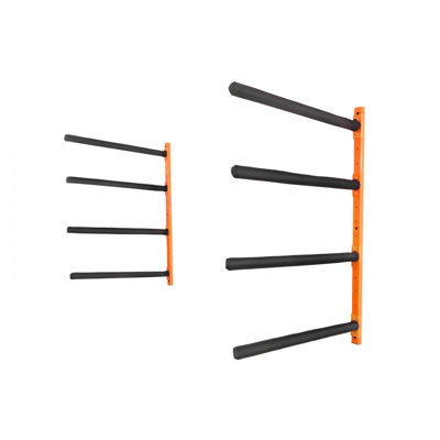 Wall Kayak Storage Rack, 4-Capacity Wall Mounted Kayak Holders for Kayak Canoe Paddle Board