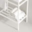 Meuble-lavabo 24 po avec lavabo en céramique, ensemble de lavabo console sur pied, lavabo rectangulaire en céramique blanc brillant sans robinet, pieds en métal ouverts, tablettes de rangement, couleur blanche-1843372972