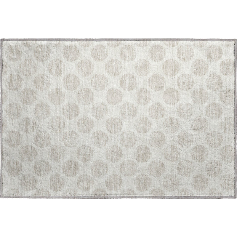 Premium Machine Washable Prisco Ivory Rug, Rectangle 1'8" x 2'6"