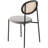 Modern Velvet Dining Side Chair with Rattan Back and Black Metal Legs for Kitchen or Dining Room-1352617812