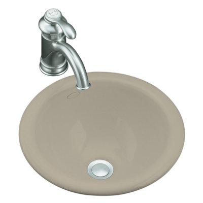 Compass® Ceramic Circular Dual Mount Bathroom Sink
