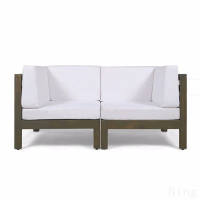 Ensemble de causeuse 2 pièces, blanc