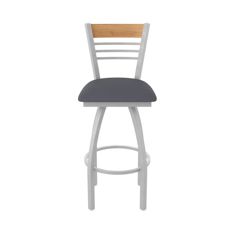 Tabouret de comptoir pivotant 880 Eleanor, Gris, Gris, Tabouret de comptoir (siège d’une hauteur de 25