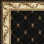 Tapis décoratif noir tissé à la main Fleur De Lis Oryana-266065817