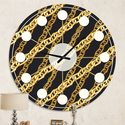 Horloge murale Golden Mid ZigZag