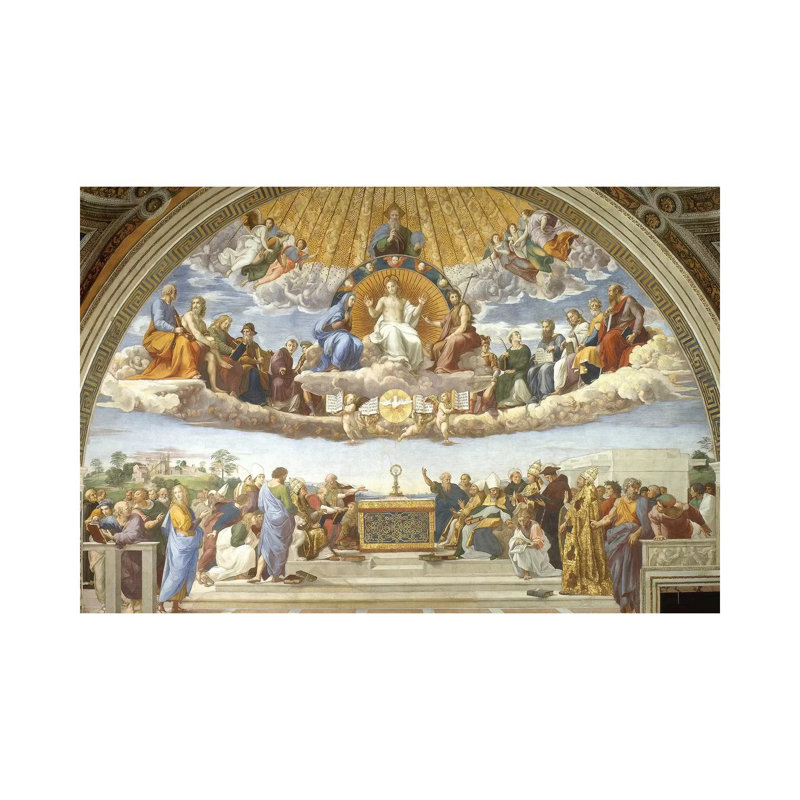 Disputa, From The Stanza Della Segnatura, 1508-11 by Raphael - Wrapped Canvas Painting, 66.04 cm H x 45.72 cm W x 1.91 cm D