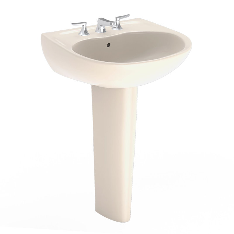 Supreme 23" Bathroom Sink with SanaGloss Glazing, Bone, 8" Widespread