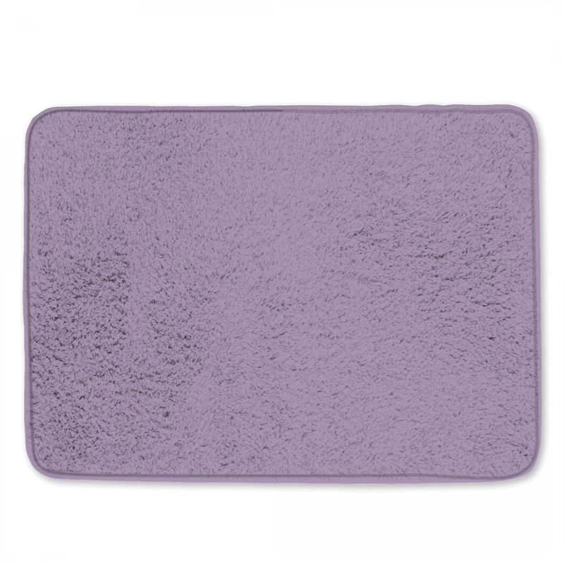 Tapis de bain mauve uni, L 34 po x L 21 po