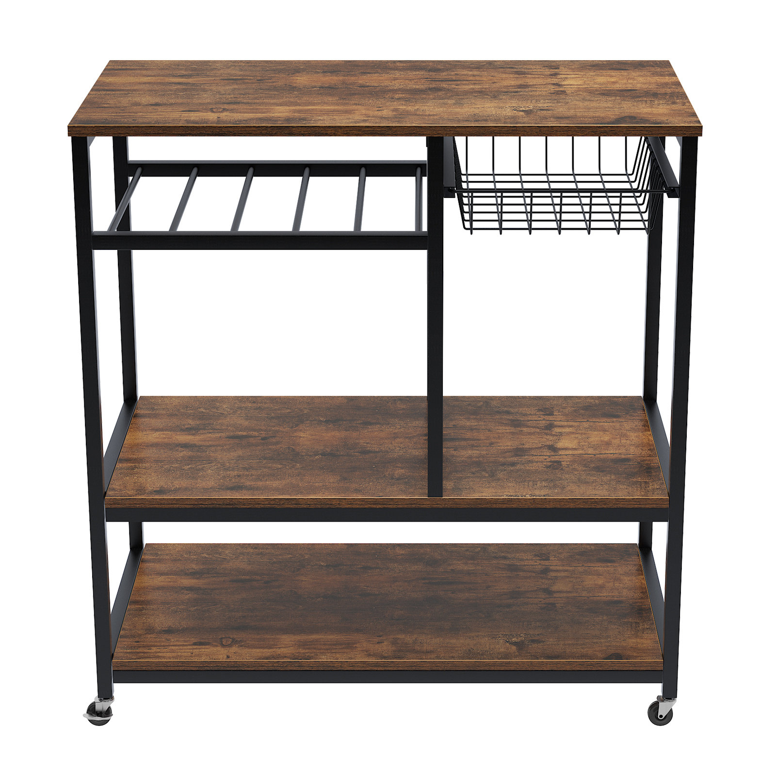 Geyer 31.5 Iron Standard Baker's Rack with Microwave Compatibility 17 Stories Color: Brown