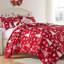 Ensemble de couvre-lit rouge à motif de menthe poivrée 3 pièces Greenland Home Fashions, 105 x 95 po-100247441-106871645
