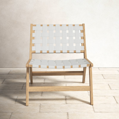 Rubberwood Outdoor Armless Lounge Chair