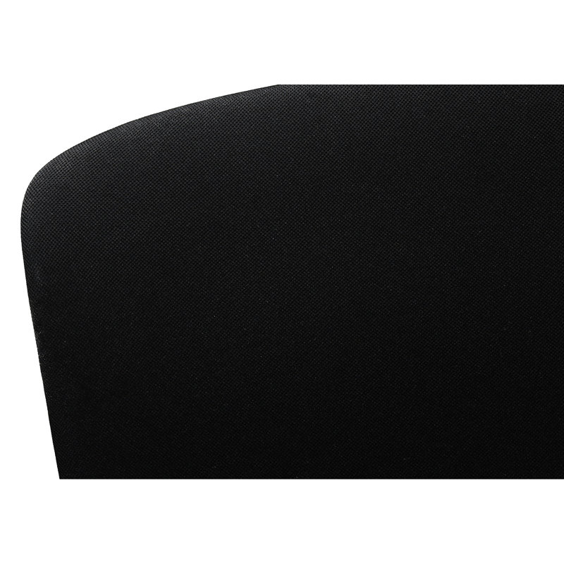 Chaise de bureau ergonomique avec hauteur réglable, pivotante et tissu noir pour le travail professionnel, caractéristiques de conception contemporaine, travail de bureau en métal