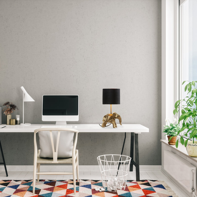 Lampe de table 15,5 po H avec abat-jour tambour noir et base éléphant 