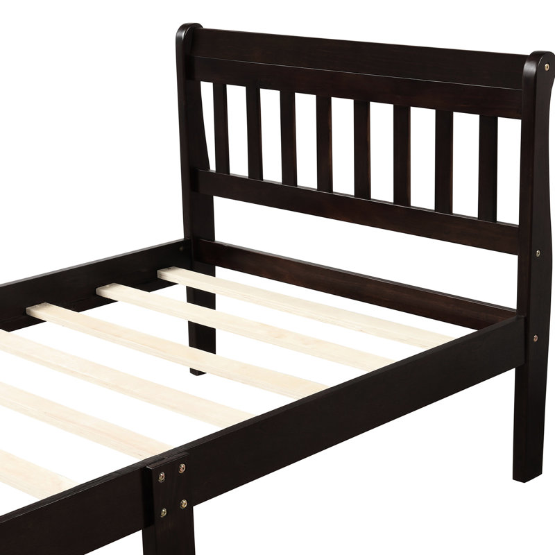 Lit plateforme coloré - construction en bois massif, tête de lit et matelas, sans sommier, robuste et multifonctionnel, avec ressort nécessaire, assemblage facile
