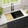 DeerValley 33" x 19" Rectangular Undermount Single Bowl Quartz Kitchen Sink with Accessories