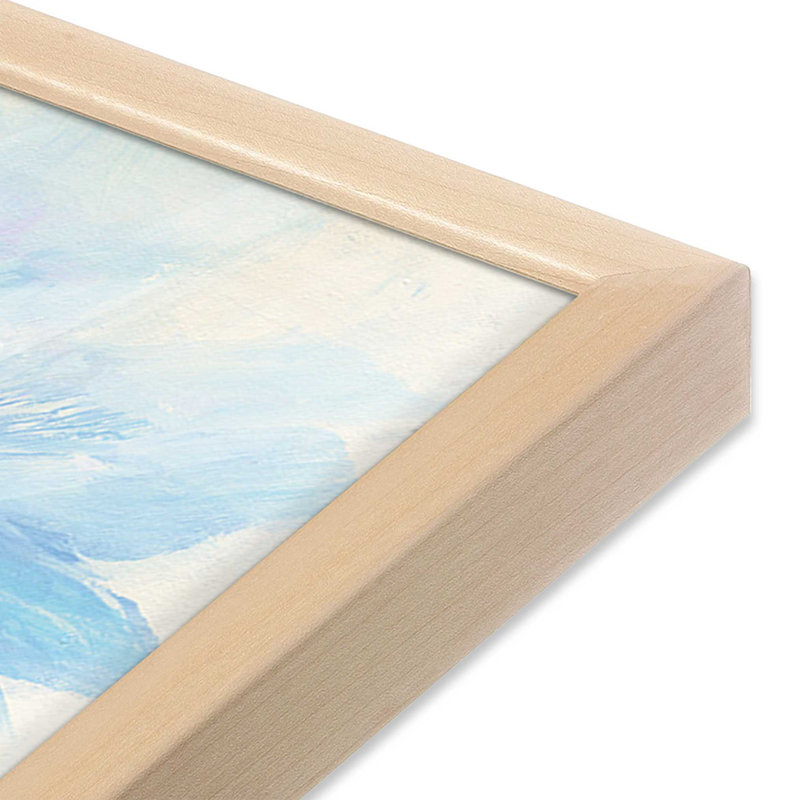 Snowfall in Bloom Print, 21.5" H x 21.5" W, Raw Maple Single Picture Framed, Solid Wood