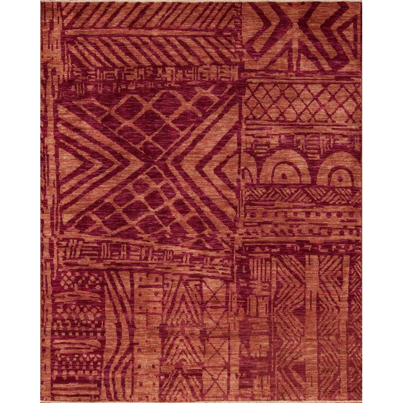 Africa Mozambique Wool Abstract Area Rug