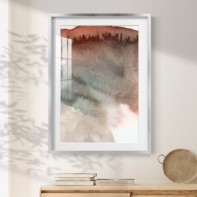 Red Ochre Abstract IV -Framed Print