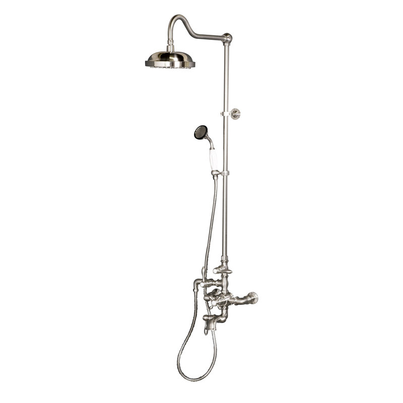 Système de douche thermostatique et robinet de baignoire Exposed de Strom Living, Chrome