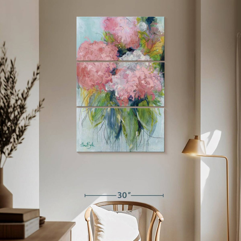 Avery Pink Hydrangeas I, 65" H x 42" W