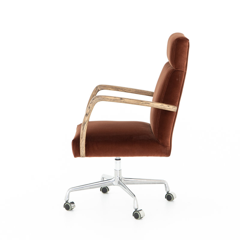 Bryson Swivel Conference Chair, Light Brown/Silver, Auburn