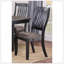 Ensemble de 2 chaises d'appoint en bois foncé avec dossier au design unique et siège rembourré en tissu Dark Coffee Classic