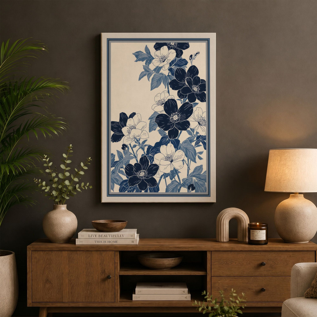 Morning Glory Vines Botanical - Wrapped Canvas