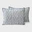 Ensemble de housses de coussin décoratives en coton imprimé floral bleu Mughal 20" x 26"-133726214-130726843