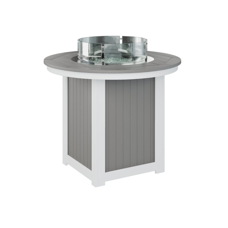 Foyer de table rond pour enfants de 44 po Berlin Gardens, H 36,5 po x l 44 po x P 44 po, Gris clair