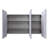 Three Door Steel Frame Square Shape Medicine Cabinet-90628781