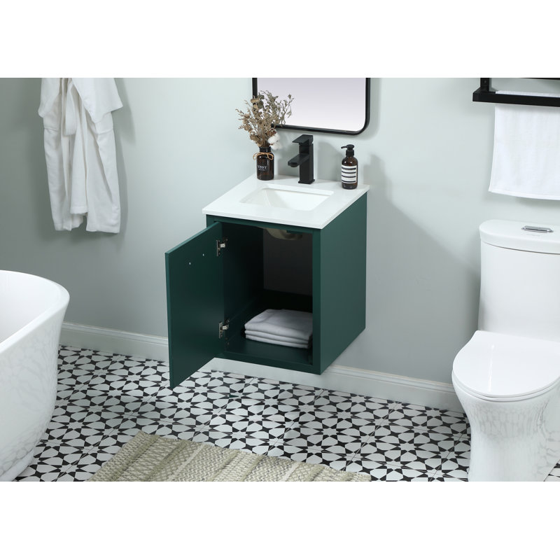 Ensemble de meuble-lavabo simple 18 po Cyrus, Vert