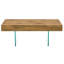 Table basse 39,3 po avec pieds en verre