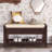 Multipurpose Entryway Storage Bench With Cushioned Seat And Drawers, Ideal For Family Use And Organized Living-1665684859