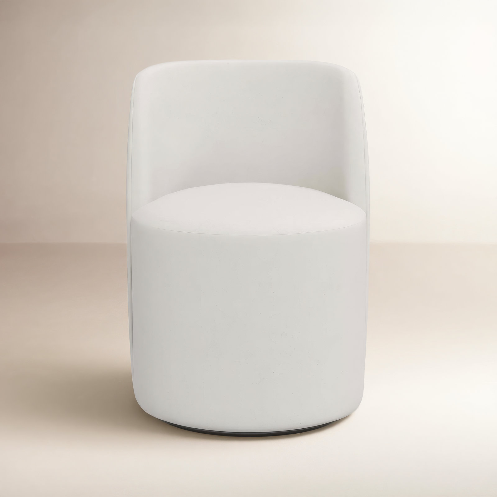 Begonia Swivel Dining Chair, Bella Light Gray Performance Velvet
