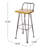 Denali Industial Wood And Metal Barstool