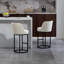 Ensemble de 2 tabourets de bar à hauteur de comptoir, tabourets de bar moderne avec dossier, tabourets de bar rembourrés en tissu de lin pour îlot de cuisine-1289967300-1289967302
