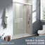 44 à 48 po X P 72 po Porte de douche coulissante double H semi-encadrée avec verre trempé 1/4 "(6mm) pour douche à l'italienne, blanc | Idée cadeau-124319229