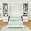 Lit escamotable 4 tiroirs en bois avec placard et tablettes-2084693829