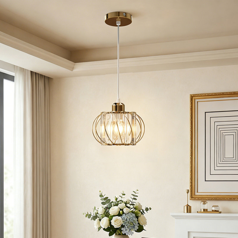 1 - Light Natural Dome Pendant