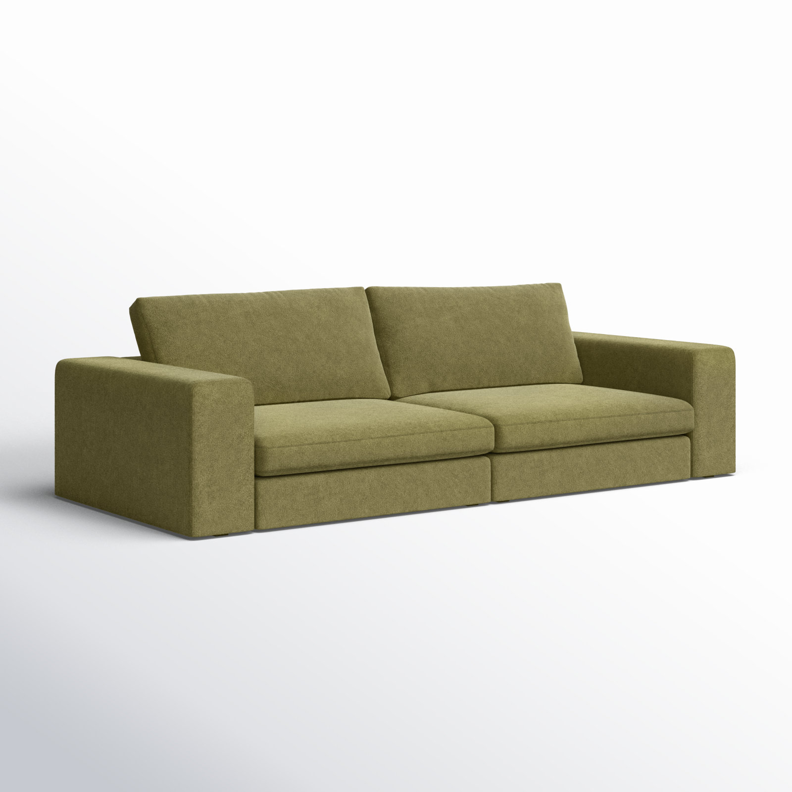 Ojai 100" Modular Sofa, Olive Green