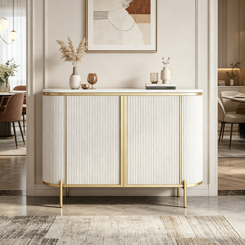 Buffet de 47,2 po de largeur Letcher, Crème
