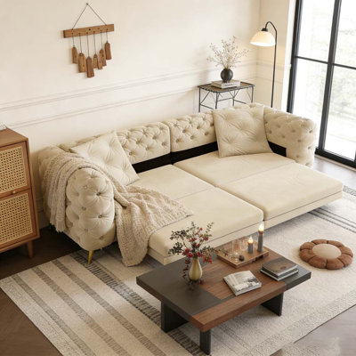 97.7" 3-in-1 Convertible Sleeper Sofa