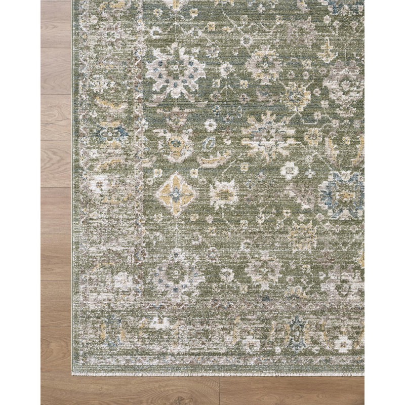 Fifth Avenue Oriental Area Rug, Green/Tan/Brown/Gray/Ivory, Runner 2'6" x 7'3"