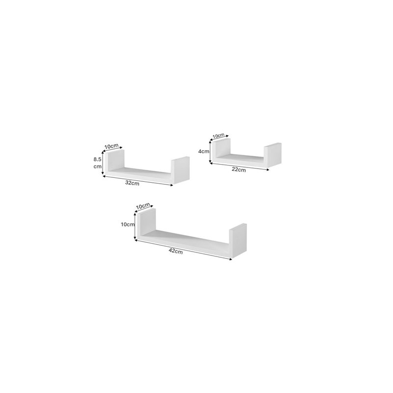 Caughey 3 Piece Floating Shelf