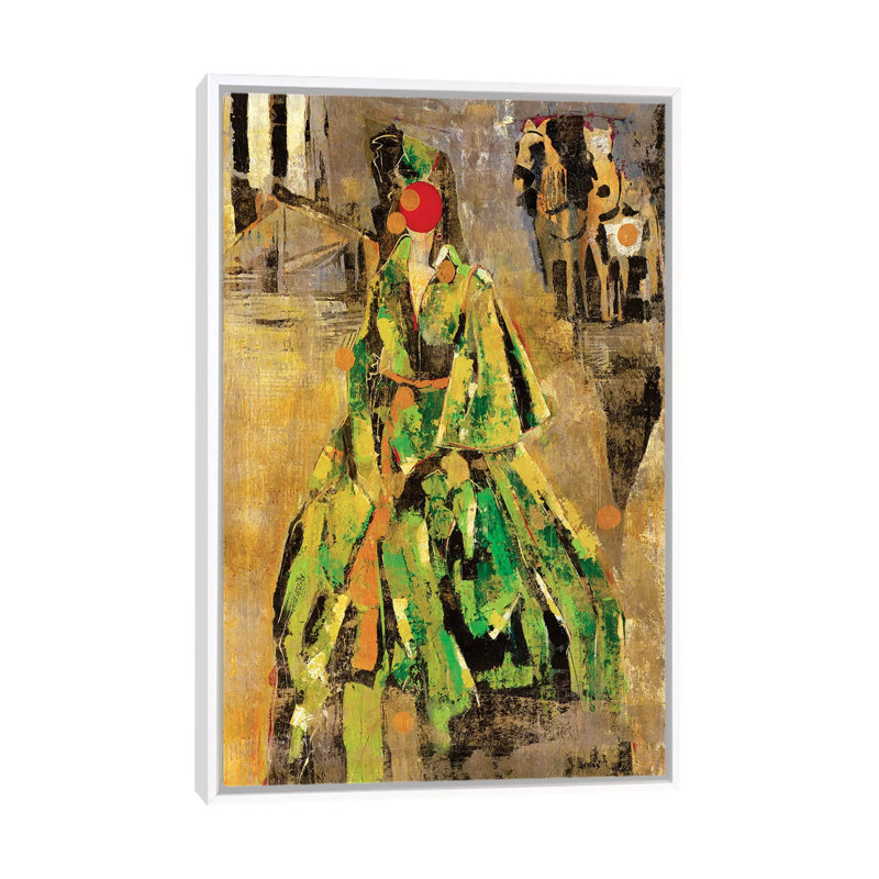 Scarlett - Painting on Canvas, White Framed, 152.5 cm H x 101.5 cm W