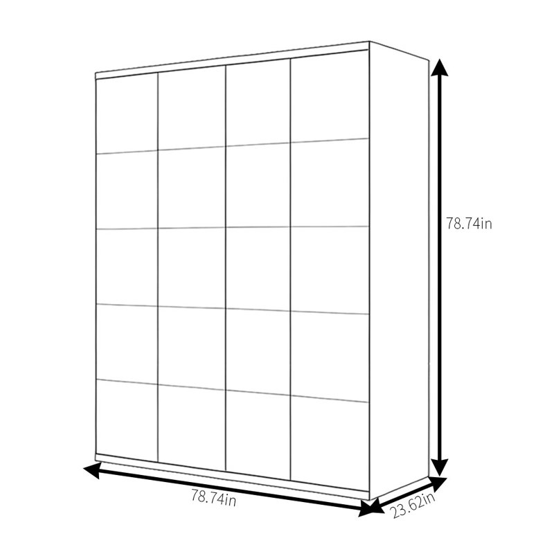 Manzano, H 78,74 po x l 78,74 po x P 23,62 po