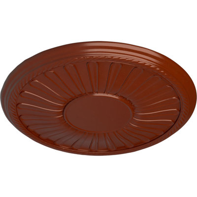Médaillon de plafond Endurathane Leandros, 19 7/8 po x P 1 1/4 po (convient aux auvents jusqu'à 6 3/8 po), finition brique réfractaire peinte à la main